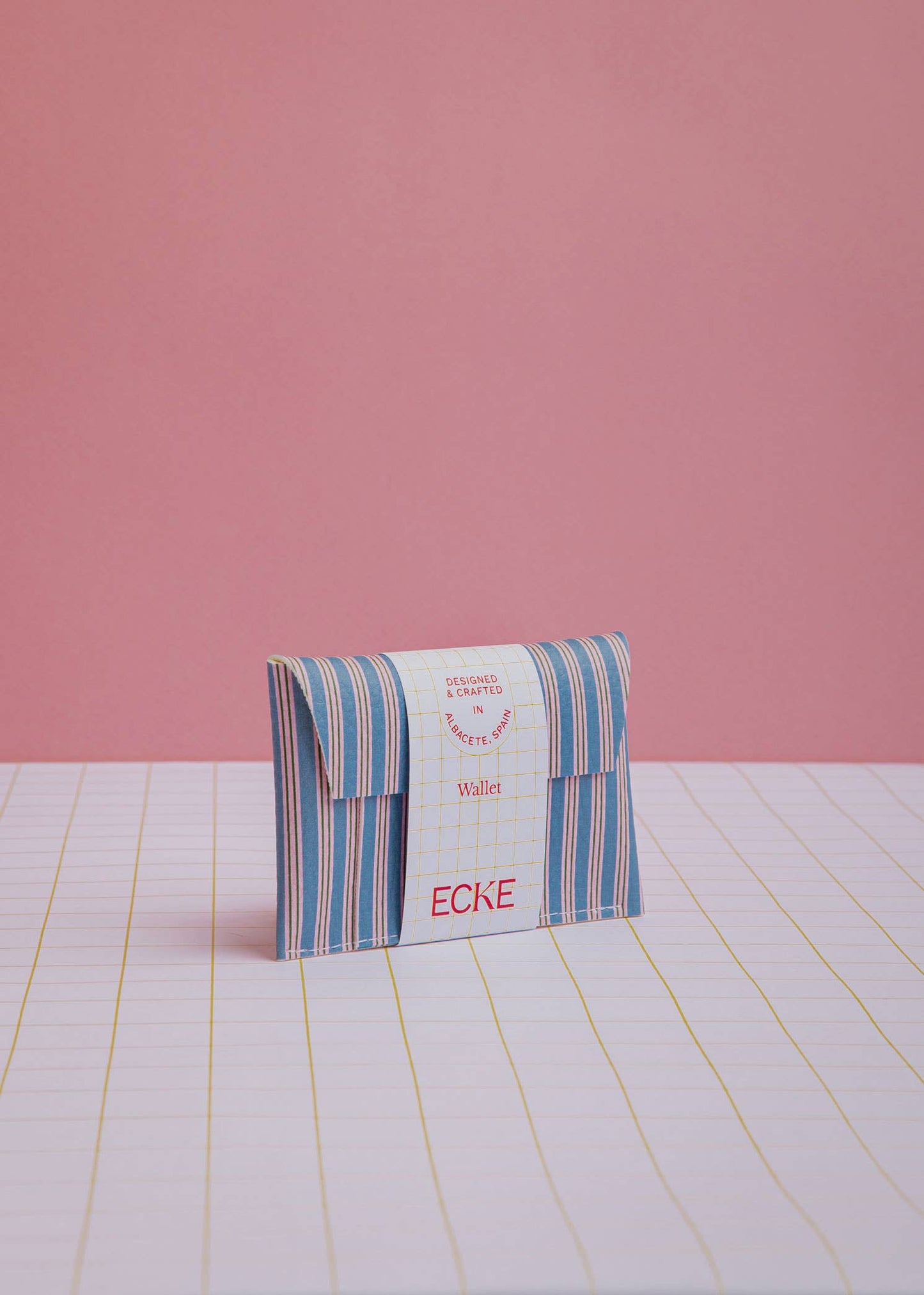 ECKE - Brieftasche mit blauen und rosa Streifen