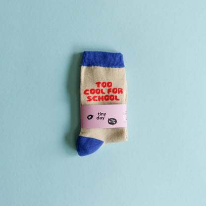 Too cool for school-Socken / blau + rot / Größe 31–34