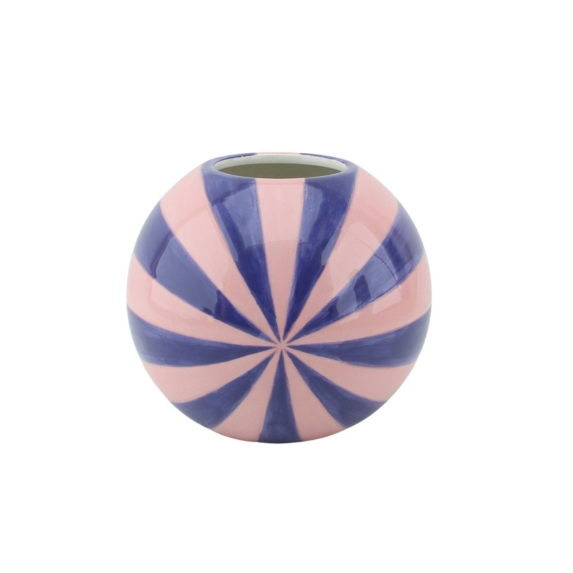 Swirl Blumen-Vase in Pink/Blau