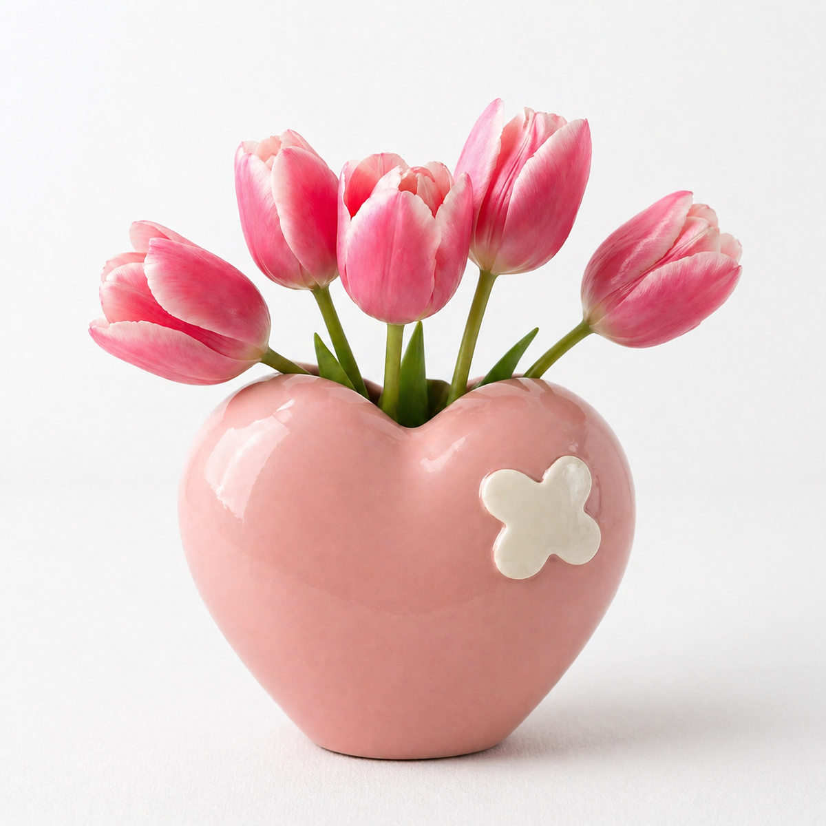 Upside Stories - Vase Herz Love Patch (zum Hinstellen und zur Wandmontage)