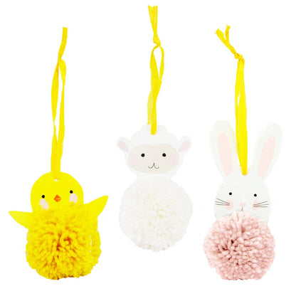 DIY Pompon-Osterdekorationen - 6er-Pack
