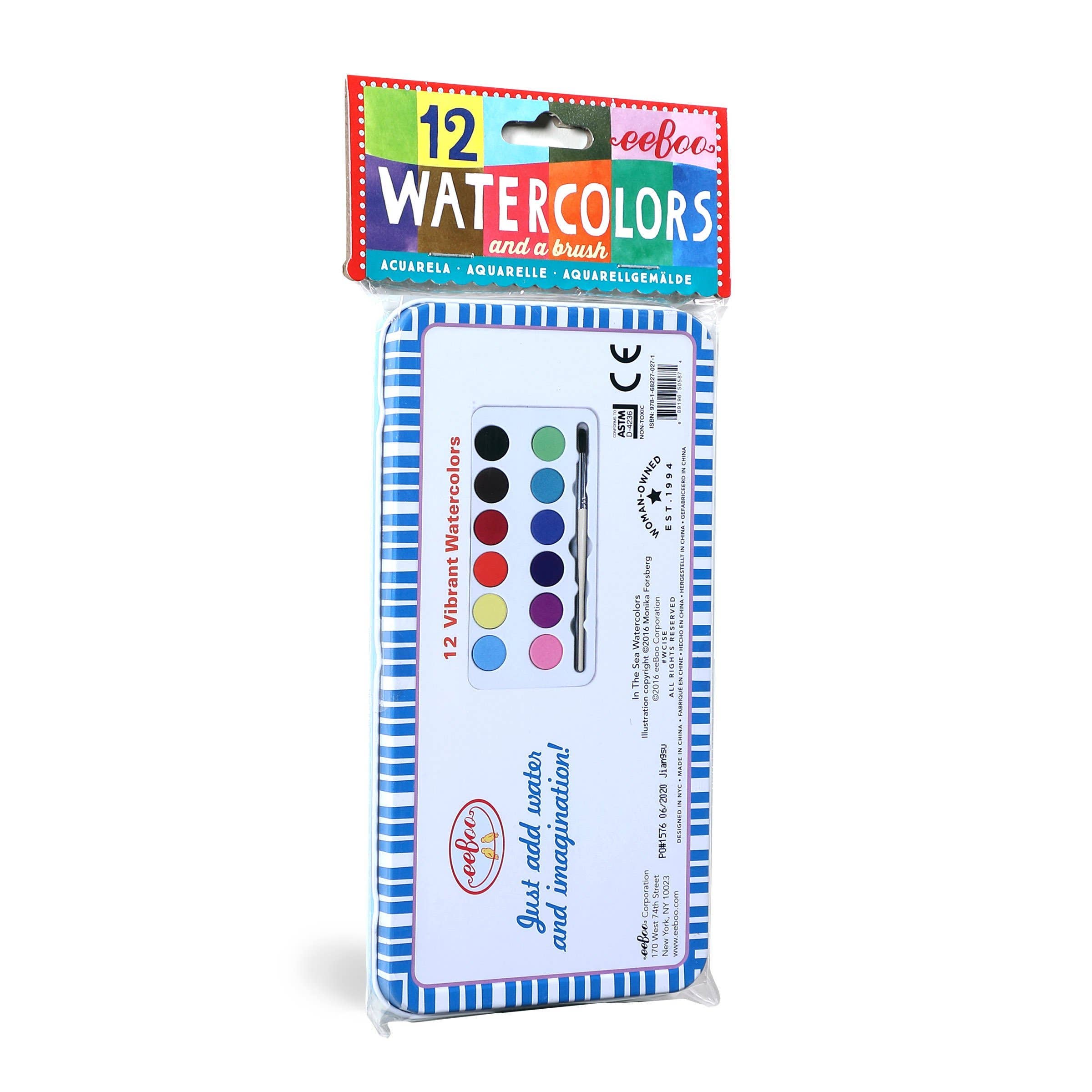 eeBoo - Im Meer 12 Aquarelle Dose