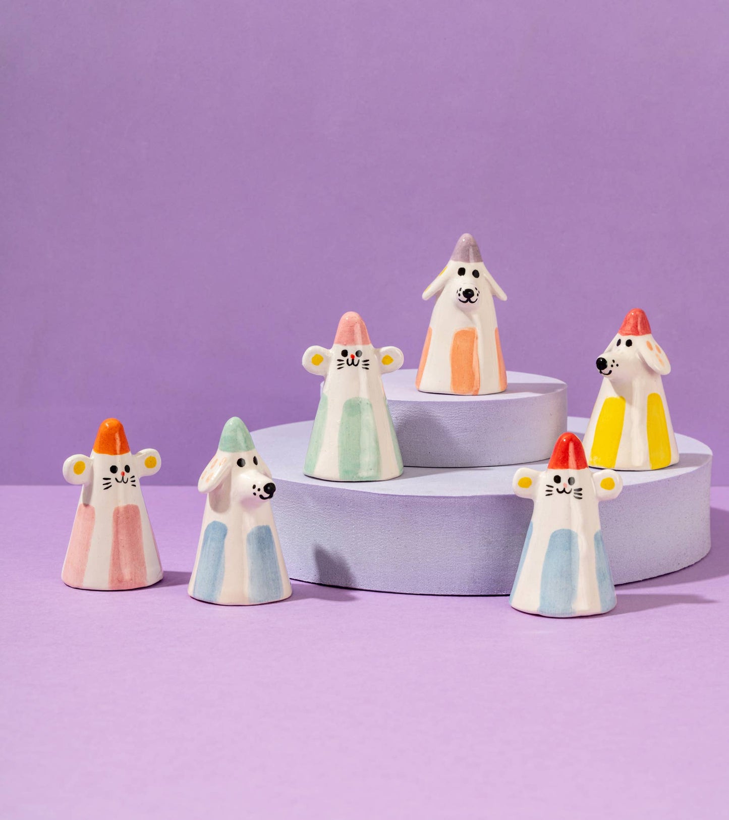 Ana Seixas - Hund Blau / Kleine Schreibtischbegleiter Keramikstück