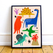 yaya studio - Dinosaurier-Kunstdruck - A3