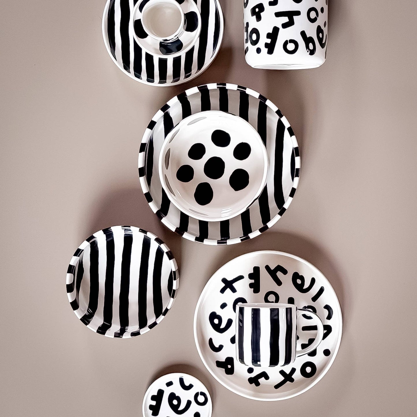 Magazin Minori - Schale Stripes - vulcano black