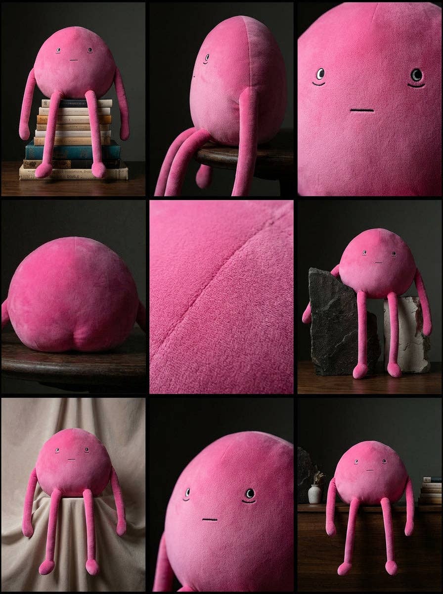 Kevin - Plüschtier mit Charakter für Erwachsene und Kinder - pink