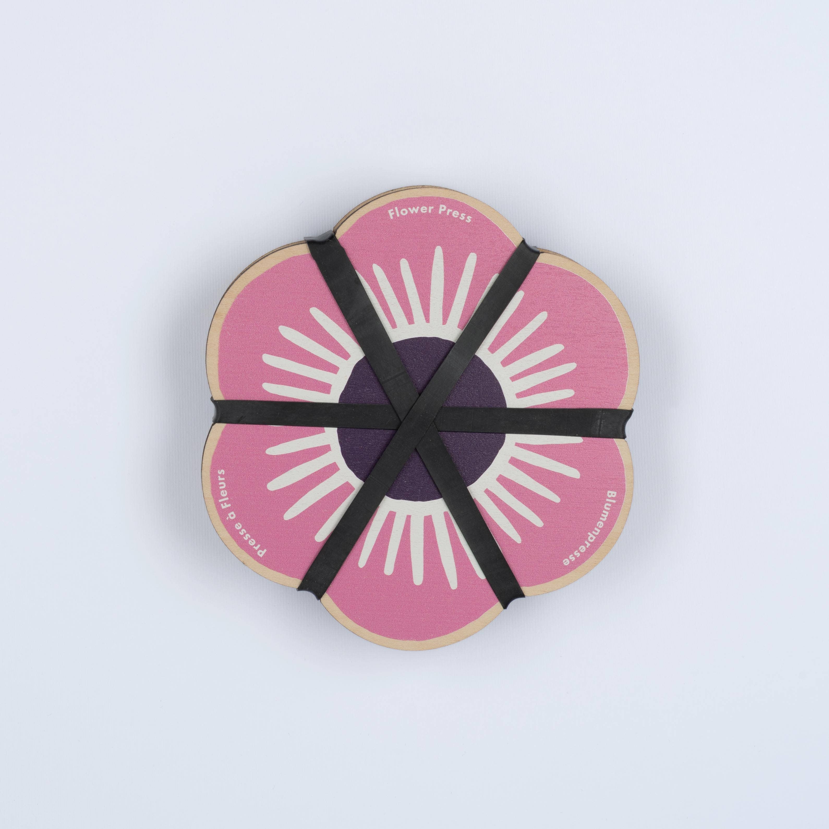 Presse in Blumenform, Rosa