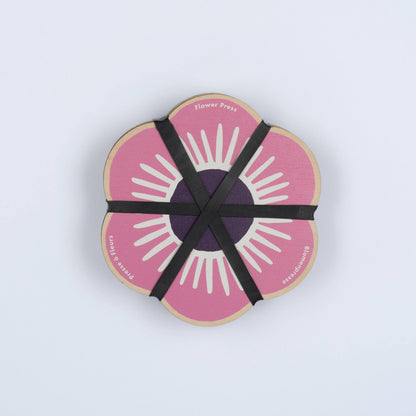 Presse in Blumenform, Rosa