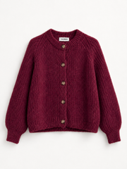 Mohair-Strickjacke mit Knopfleiste
: Bordeaux / Einheitsgröße