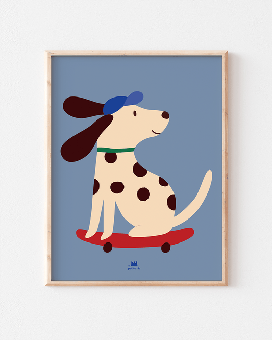 Ma Petite vie - Druck "Dalmatiner Skateboard" (30 x 40 cm)