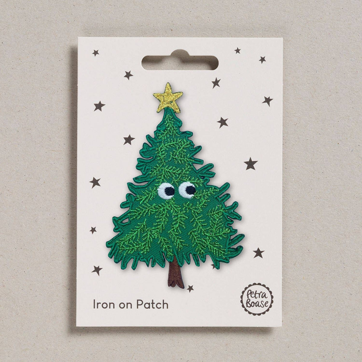Bestickter Bügelaufnäher – Weihnachtsbaum