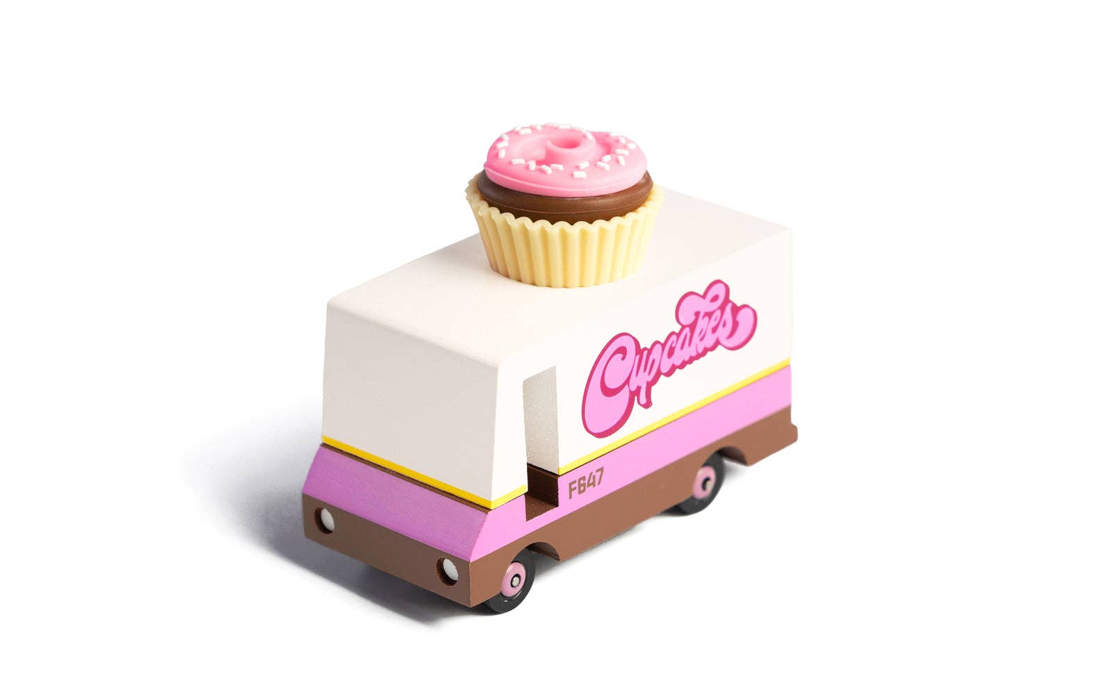 Candylab - Cupcake Van aus Holz mit süßem Cupcake-Dach