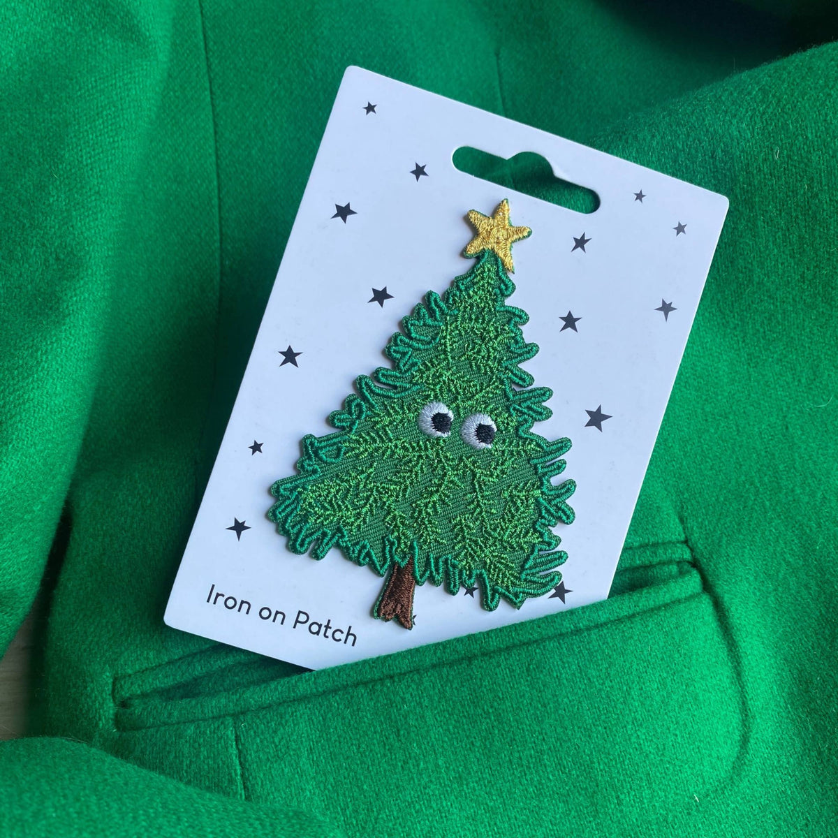 Bestickter Bügelaufnäher – Weihnachtsbaum