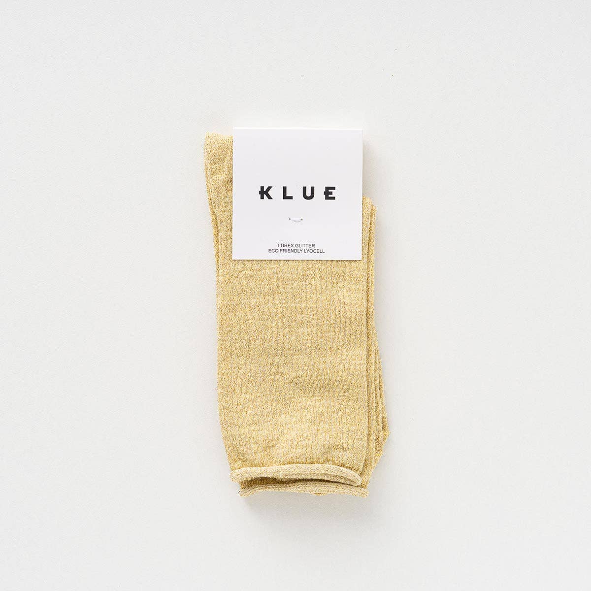 KLUE Glitter-Lurex-Socken aus umweltfreundlichem Lyocell | Zitrone: 36-40