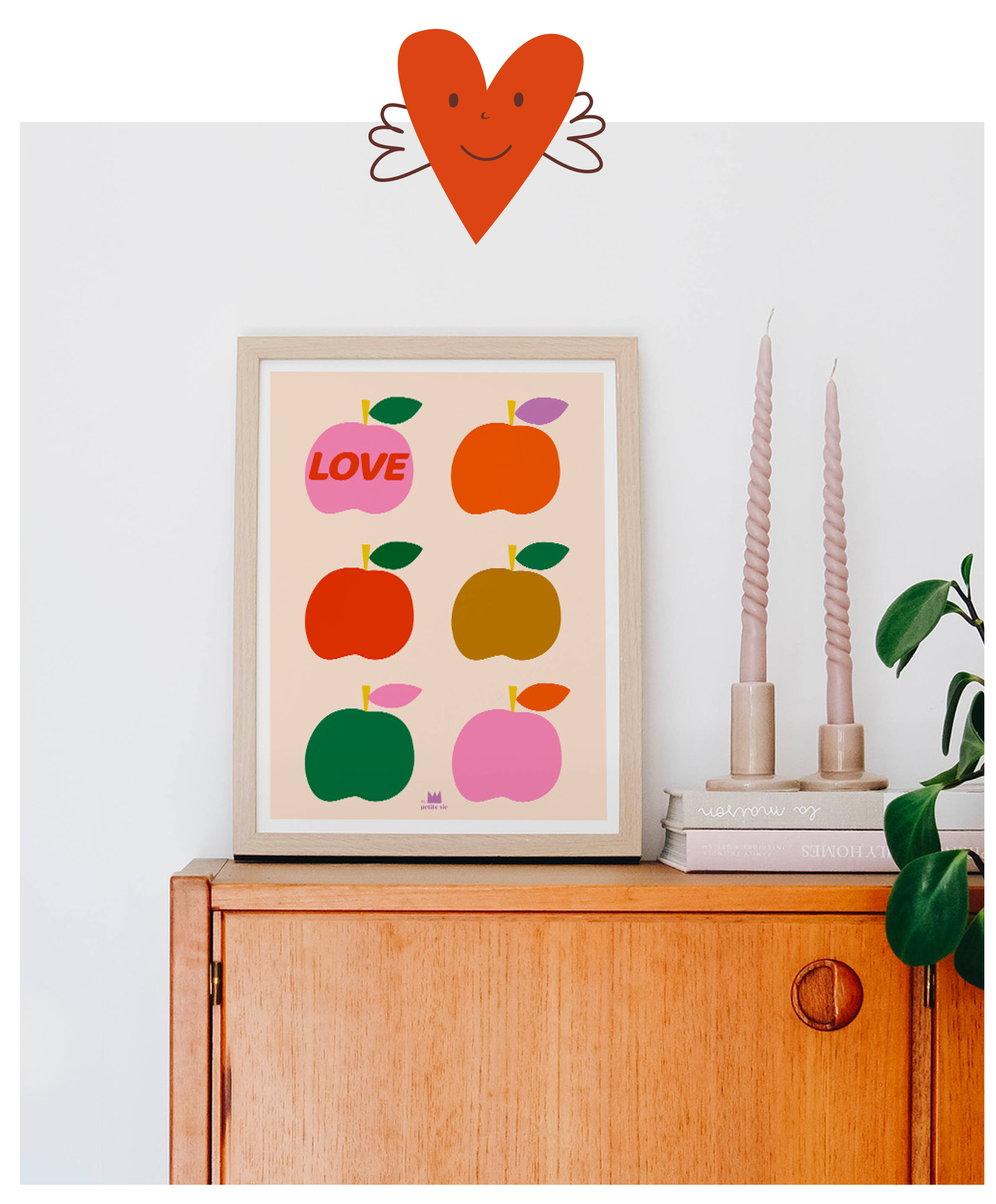 Ma Petite vie - Love pommes (30 x 40 cm)