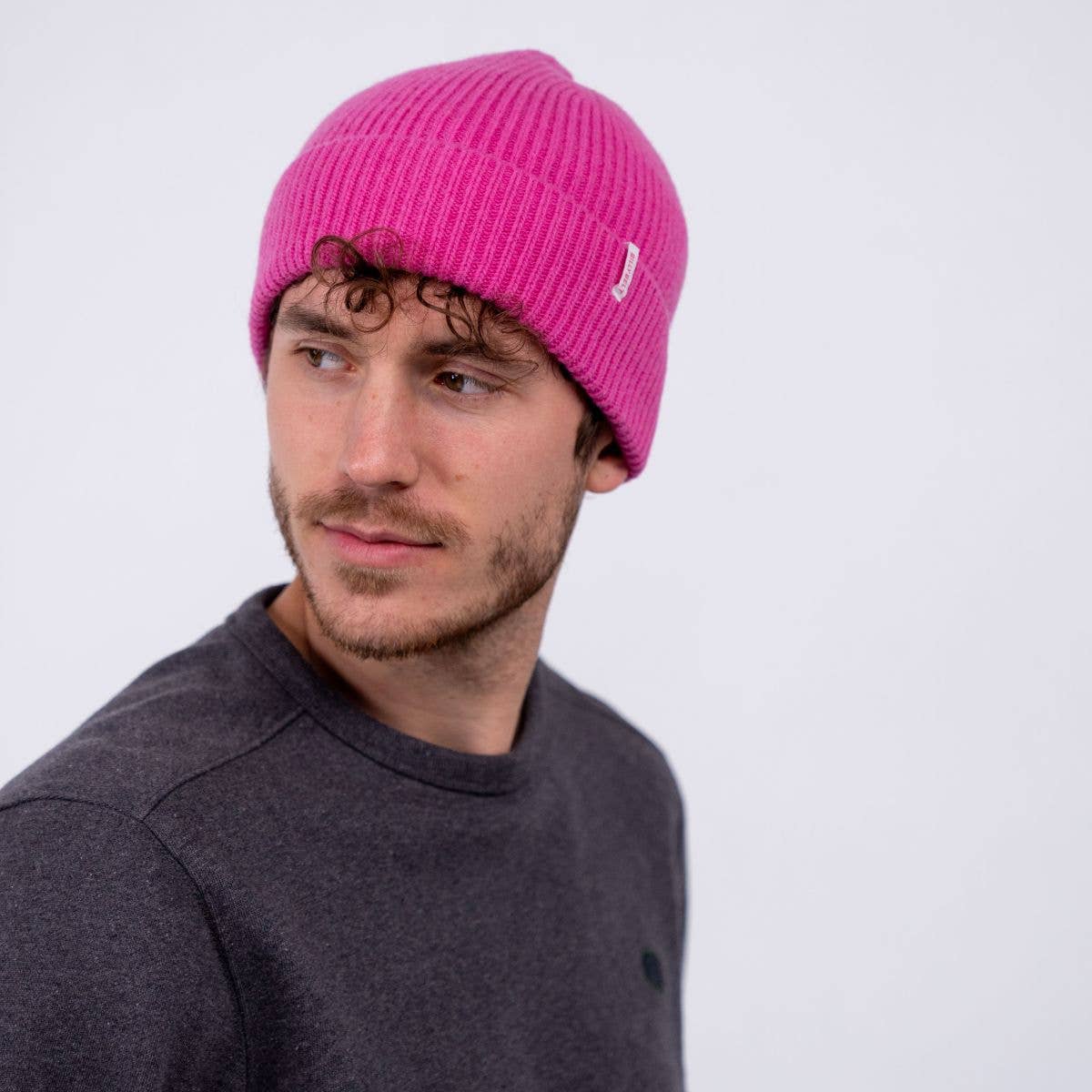 BILLYBELT - Mütze aus Lammwolle in Kaugummirosa