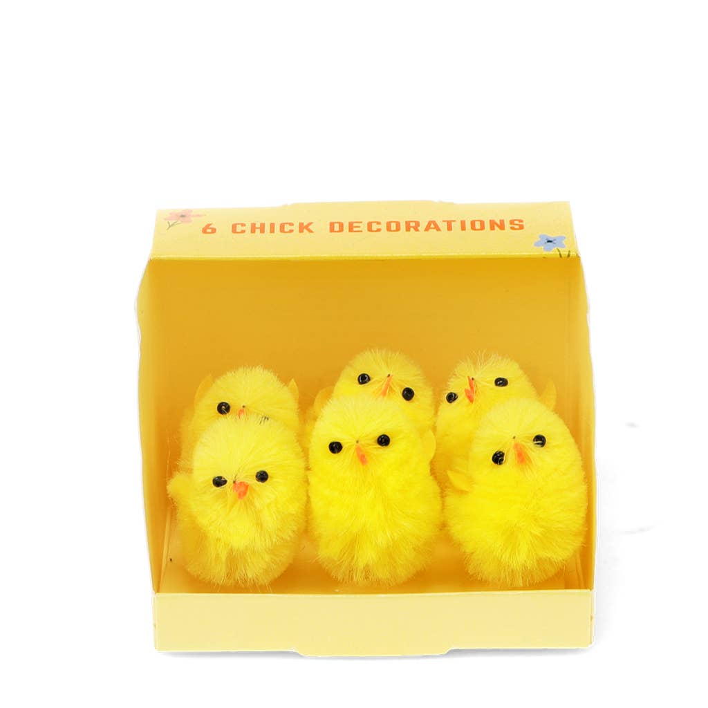 Flauschige Osterdekorationen (Set aus 6) - Mini-Küken