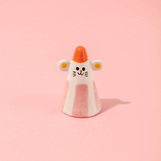 Ana Seixas - Maus Rosa / Kleine Schreibtischbegleiter Keramikstück