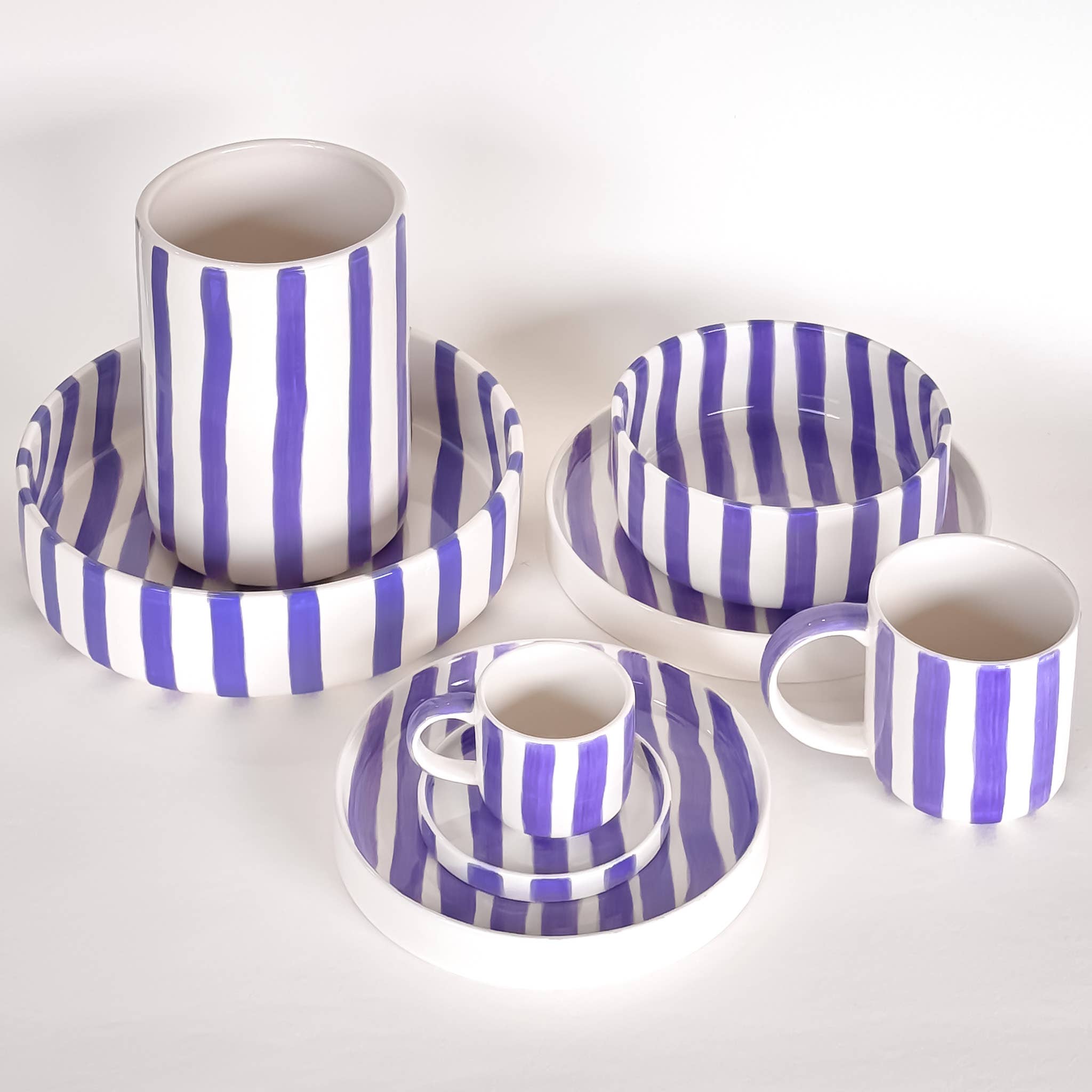 Magazin Minori - Becher Stripes - palazzo purple