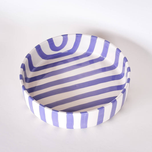 Magazin Minori - Schale gross  Stripes - palazzo purple