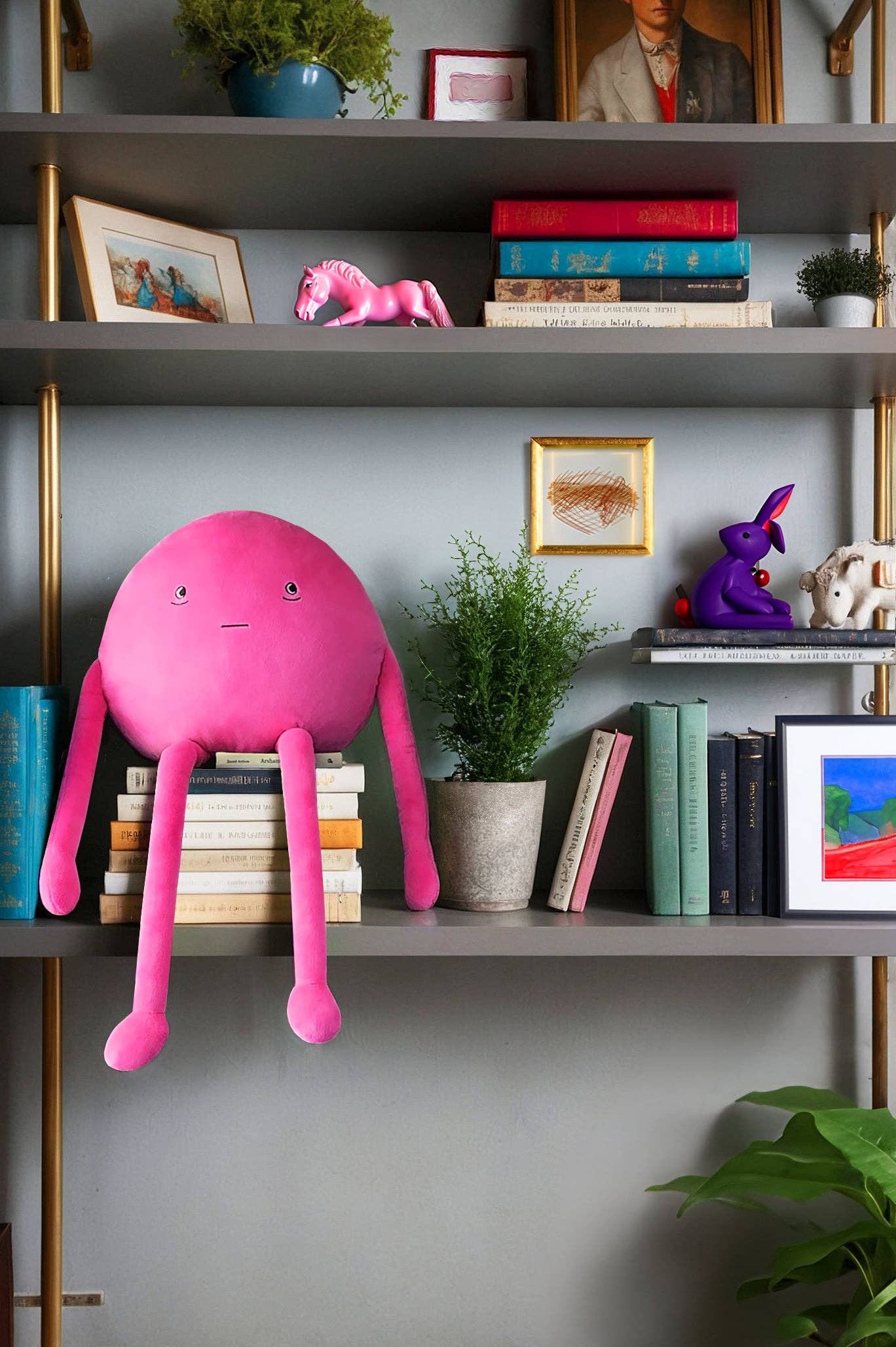 Kevin - Plüschtier mit Charakter für Erwachsene und Kinder - pink