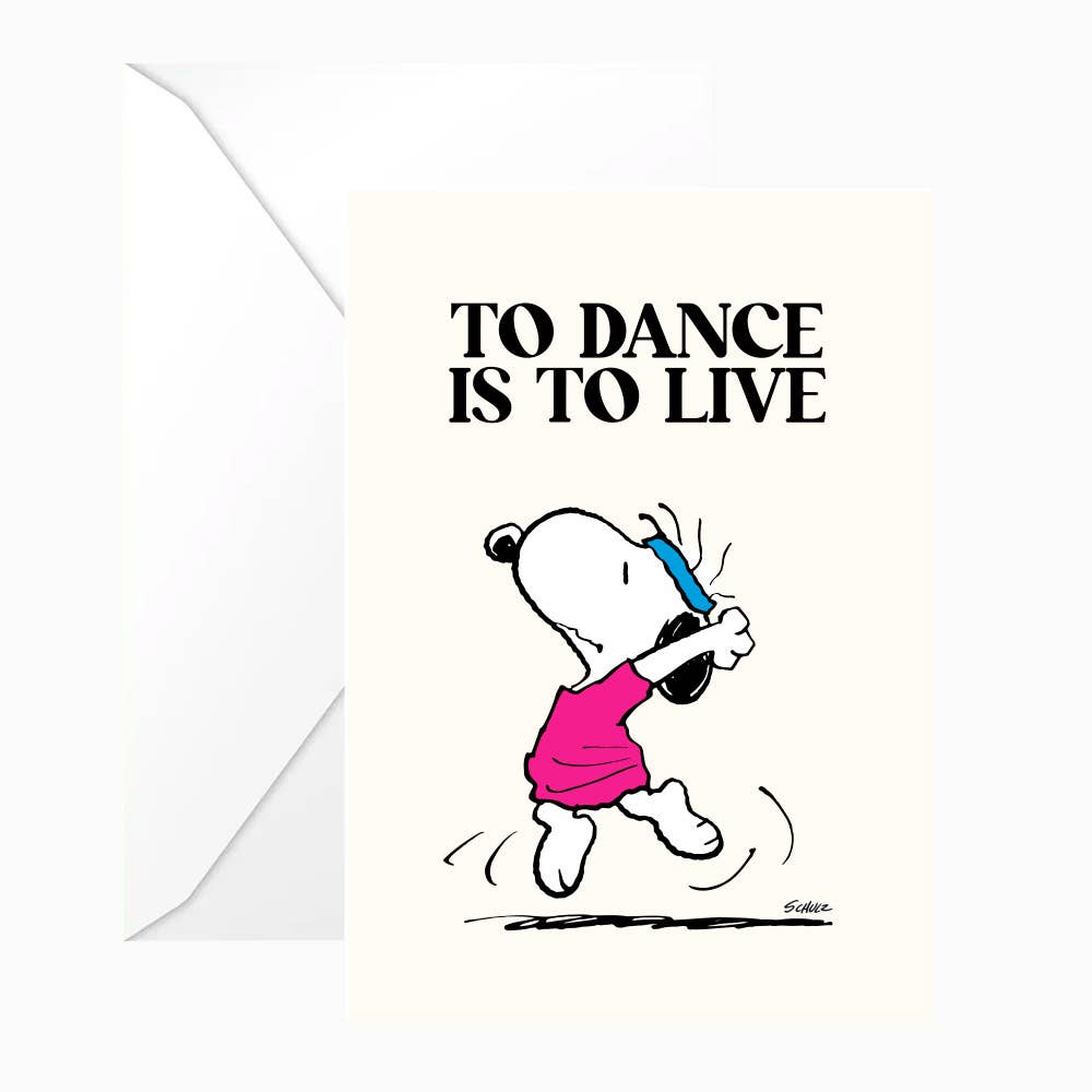 Grußkarte „To dance is to live“ mit weißem Umschlag