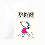 Grußkarte „To dance is to live“ mit weißem Umschlag