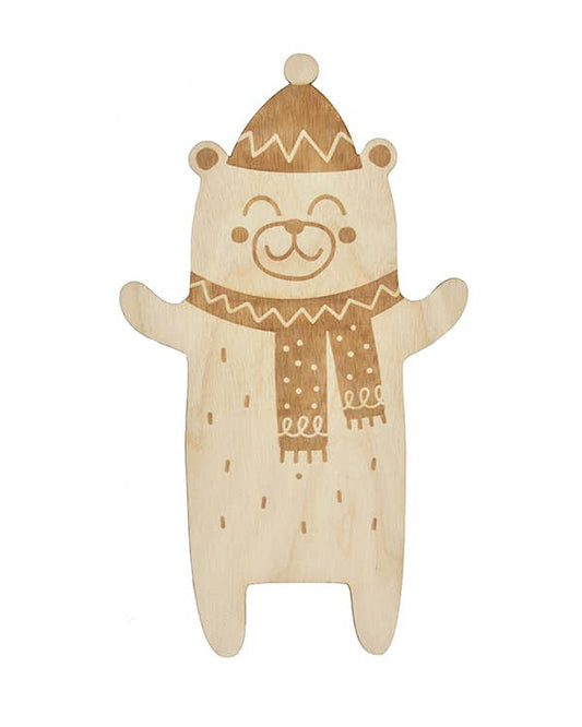 milin - Holz-Lesezeichen Herr Bär