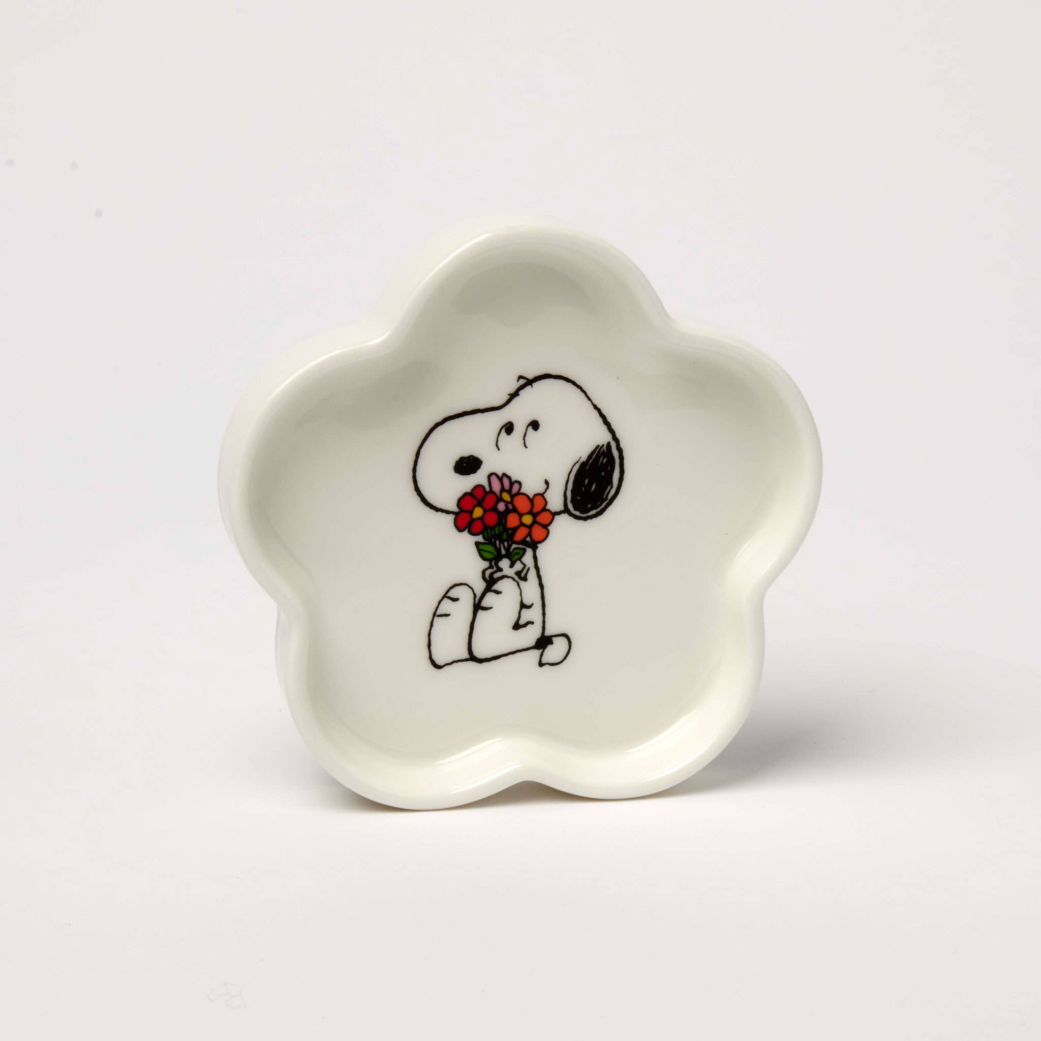 Peanuts Blütenförmige Schmuckschale mit Snoopy und Blumen
