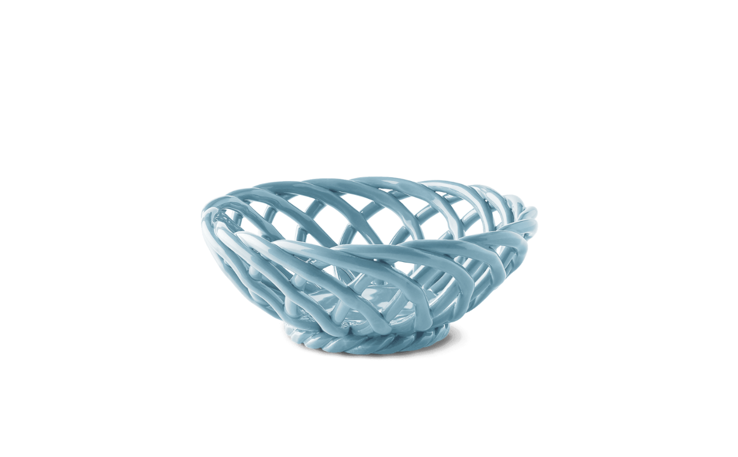 OCTAEVO - Sizilianischer Keramikkorb: Light Blue