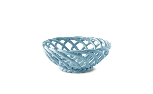OCTAEVO - Sizilianischer Keramikkorb: Light Blue