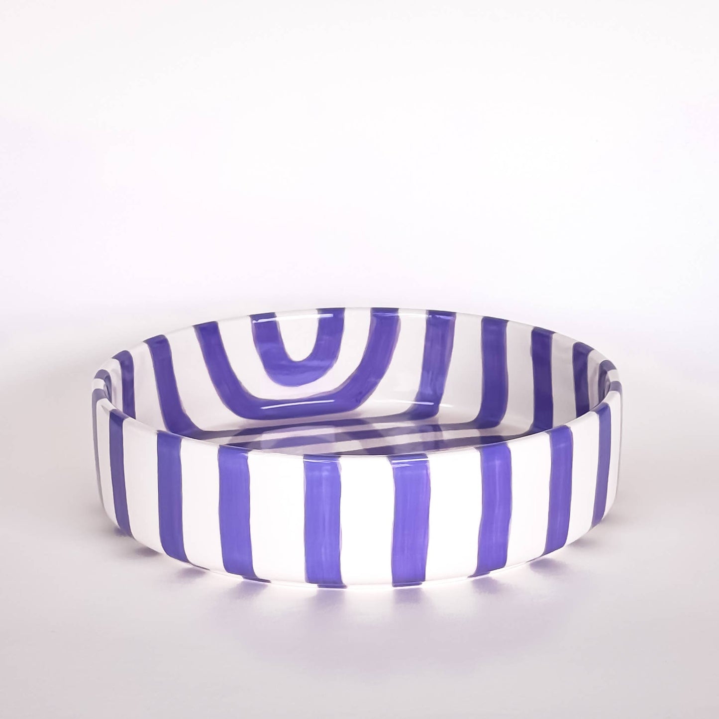 Magazin Minori - Schale gross  Stripes - palazzo purple