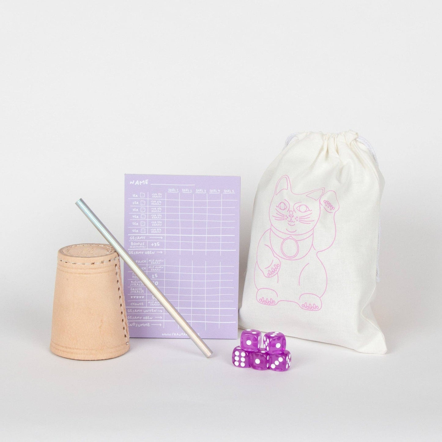 Frau Hansen - Würfelspiel LILA 5er Set
