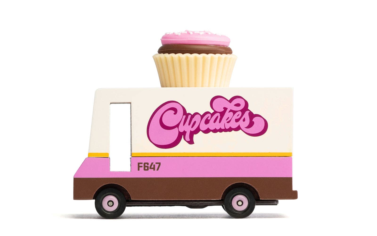Candylab - Cupcake Van aus Holz mit süßem Cupcake-Dach