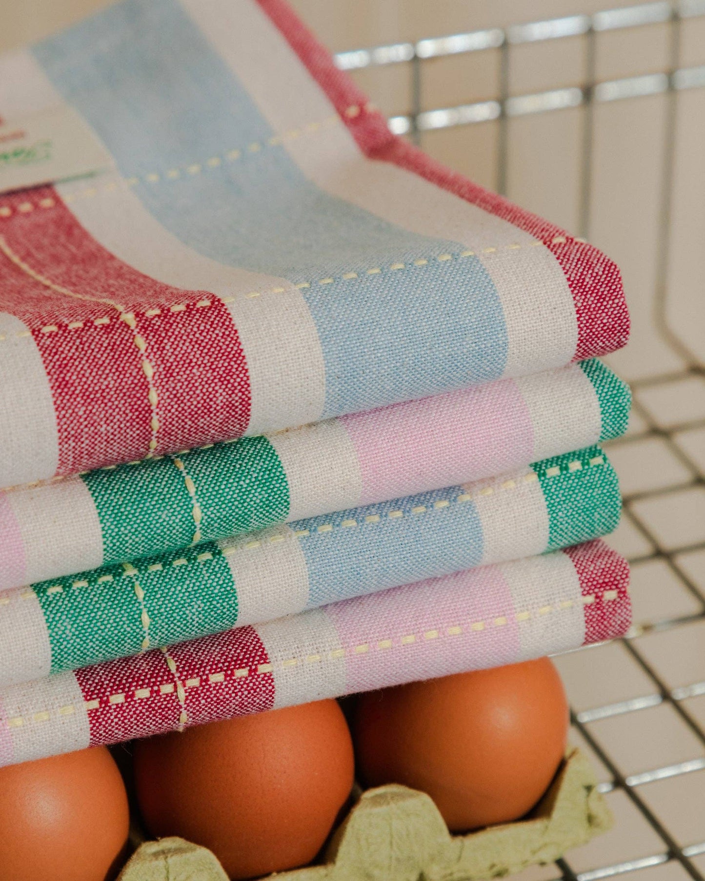 Tarta Gelatina - Gestreiftes Geschirrtuch (2er-Set): Mix 2