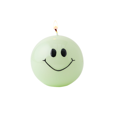 Smiley-Kerze - Mint