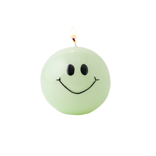 Smiley-Kerze - Mint