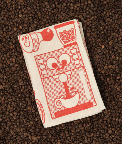 Wrap - Kaffeezeit Geschirrtuch Rot/Beige