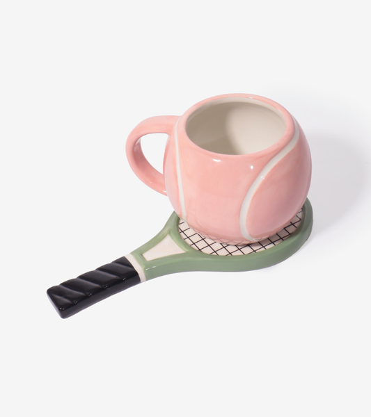 Tasse und Untertasse Tennis
