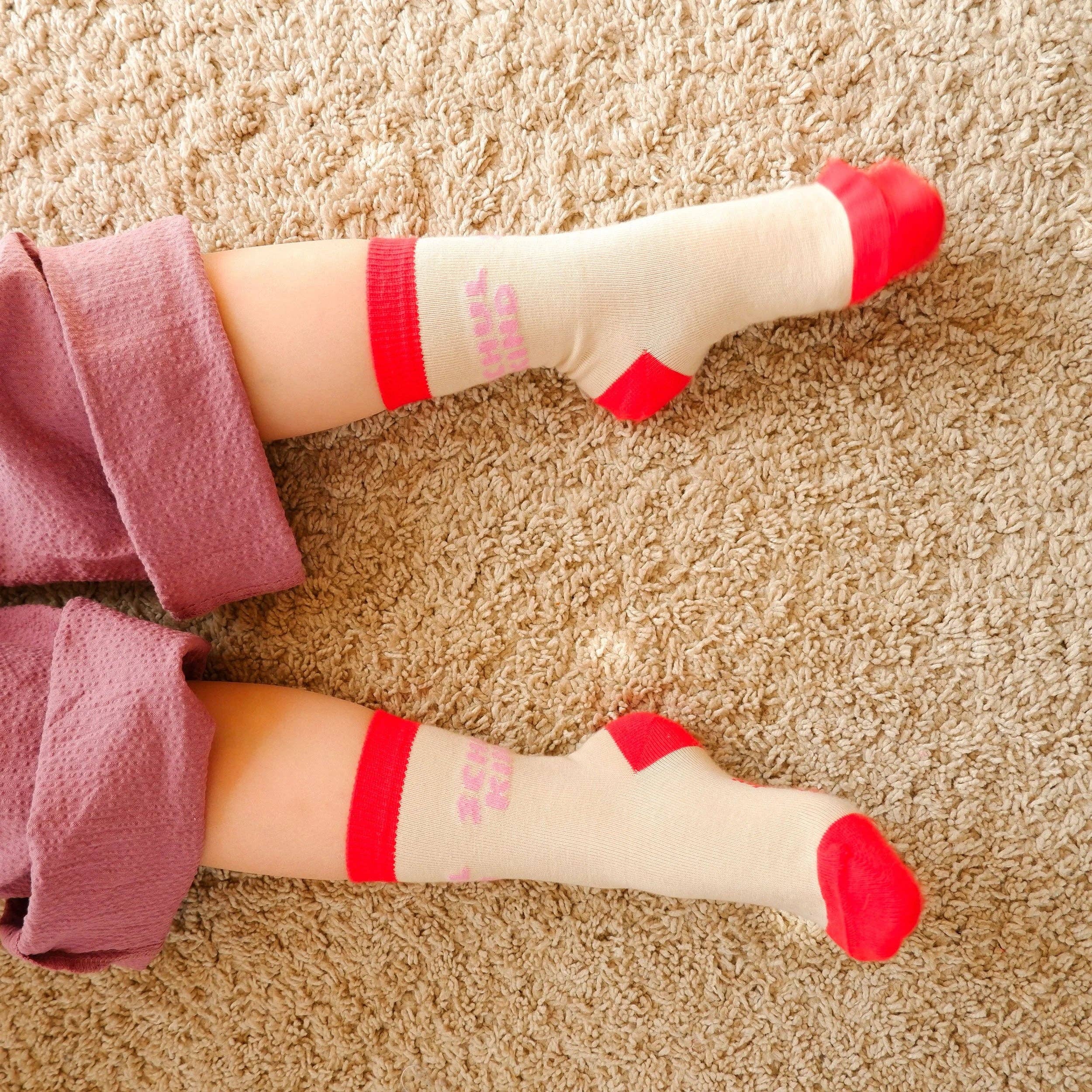 Schulkind-Socken | rosa: 31-34