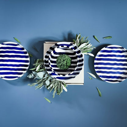 Vase Stripes - mare blue