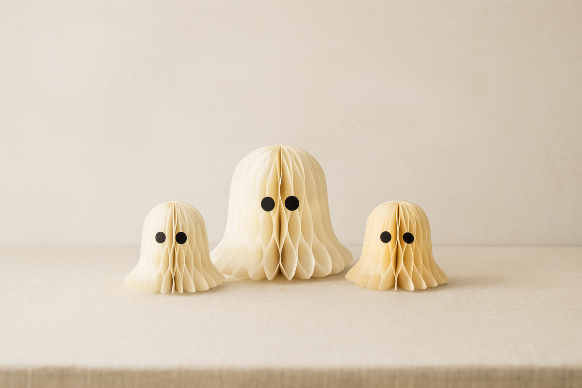 Hängende Geister Halloween: Creme / 13 cm