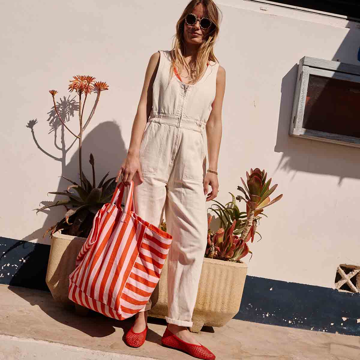 ELISA TASCHE STREIFEN TOMATE / CANDY PINK: TOMATE / BONBONROSA / STREIFEN