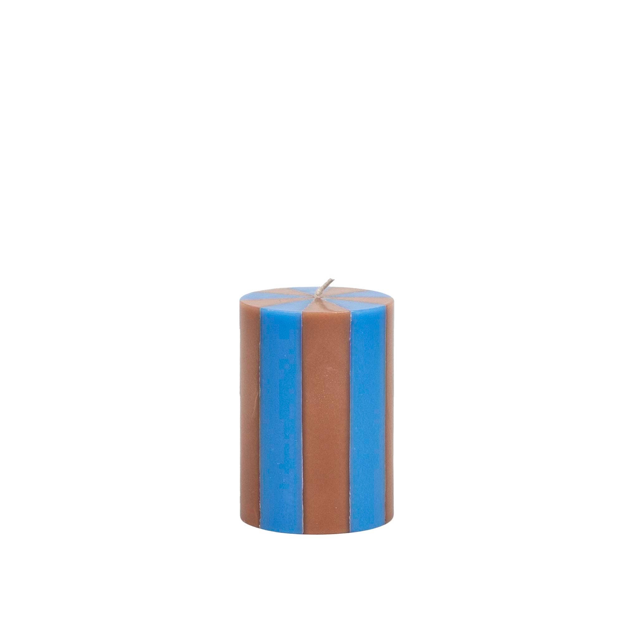 Gestreifte Säulenkerze - Aschbraun / Graublau