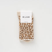 KLUE Glitter-Lurex-Socken aus umweltfreundlichem Lyocell | Leopard beige: 36-40