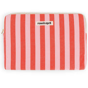 Rose in April - Maya Laptop-Tasche 39 x 27 cm - Streifen Tomate / Candy