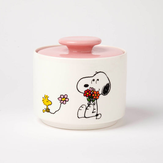 Peanuts Bonbondose „Love is in Bloom“ mit Snoopy und Woodstock
