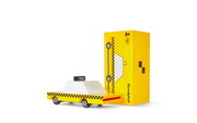 Candylab - Gelbes Taxi Spielzeugauto aus Holz – 8,9 cm lang