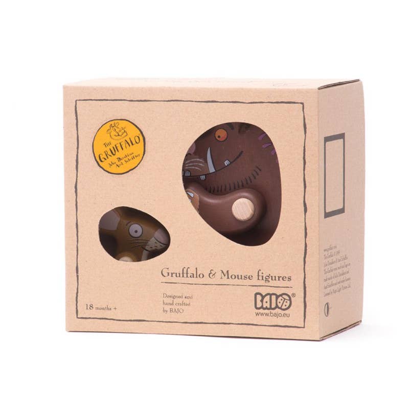 Gruffalo- und Maus-Holzfiguren-Set