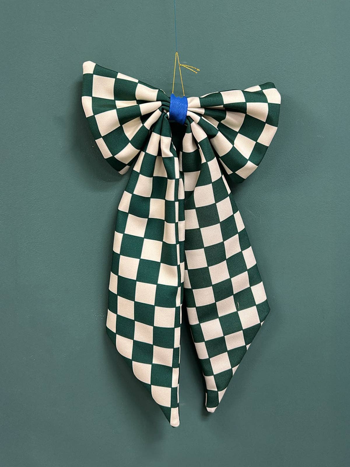 Schleife im Karomuster: Grün